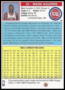 1991-92 Unocal Detroit Pistons